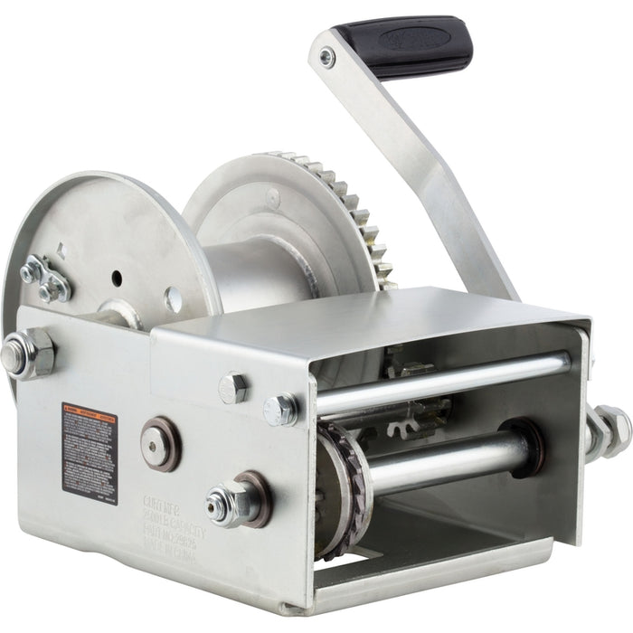 CURT Hand-Crank Brake Winch, 2,500 lbs, 15.8:1 Gear Ratio, 10.6" Handle Model 29625