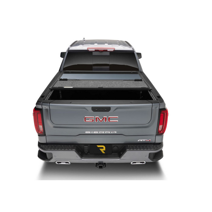 UnderCover Fusion Hard Folding 2019 (New Body Style)-2025 Chevy Silverado/GMC Sierra 1500 5' 10" Bed with or without MultiPro Tailgate - Paint Code G1W Abalone White Model AR12022L-G1W