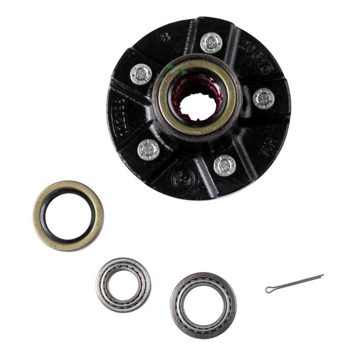 CURT Idler Hub, 5 on 4.5"; 5.5" Hub Flange - 2,200 lbs. (with Bearing Cone Kit) Model 814207