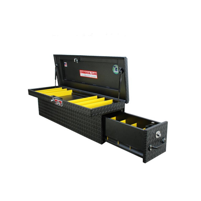 Brute 47" Side Mount Tool Textured Black W/ Rear Bed Safe Roller Drawer Drivers Side Model RB7647D-BT