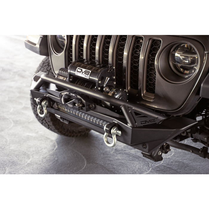 DV8 Offroad 2007-2026 Jeep GladiatorJT Wrangler JK JKU JL JLU Fs-1 Series Stubby Front Bumper Model FBJL-11