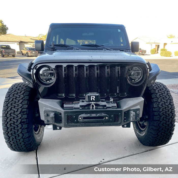 Go Rhino Rockline Winch-Ready Front Stubby Bumper For Jeep Model 331100T