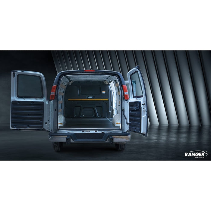 Ranger Design Aluminum Contoured Partition for GM Savana / Chevy Express 135" & 155" Wheelbase - Solid Model 3010-GS