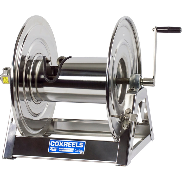 Coxreels 1125-SS Series Stainless Steel Hand Crank Hose Reel 3/4 in. x 100 ft. - No Hose 3000 PSI Model 1125-5-100-SS