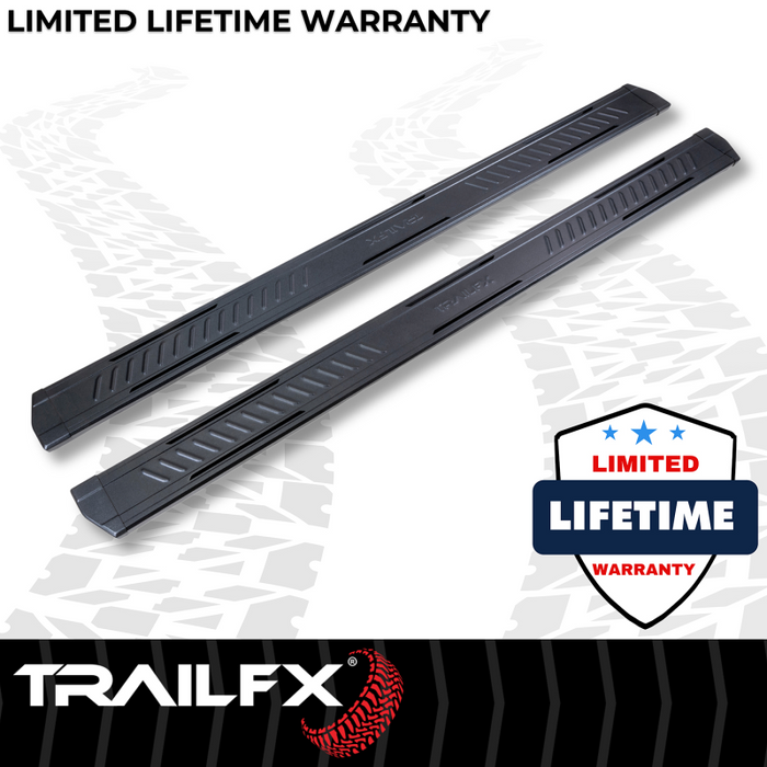 TrailFX A6 Running Boards Titanium Black Aluminum Model AL6014B