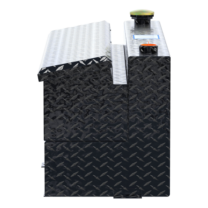 UWS Gloss Black 45-Gallon Combo Aluminum Transfer Tank Model TT-45-COMBO-BLK