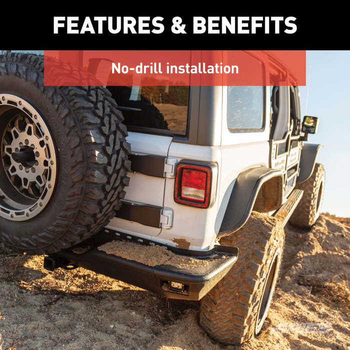 ARIES TrailChaser Jeep Wrangler Aluminum Rear Bumper Corners with LEDs Model 2081223