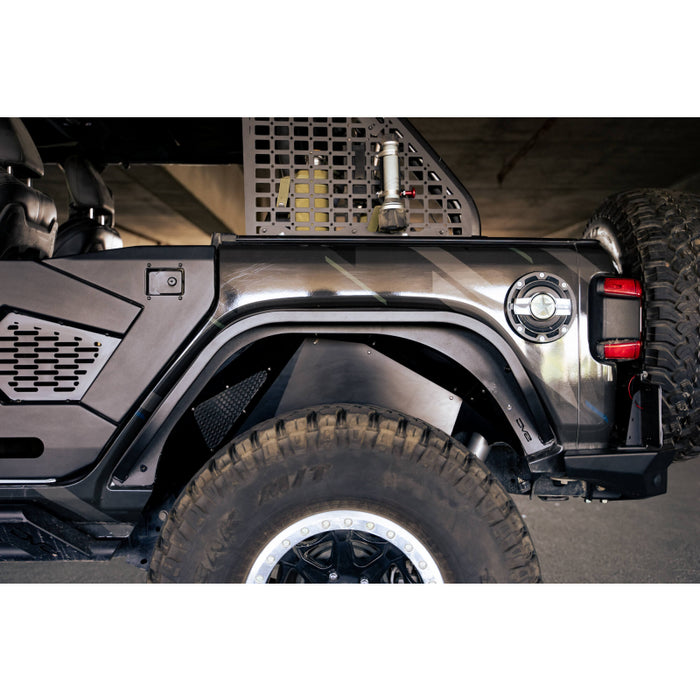 DV8 Offroad 2018-2025 Jeep Wrangler JL JLU Slim Fender Flares Model FDJL-07