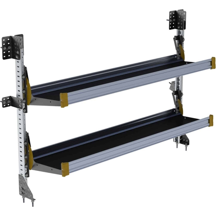Ranger Design Fold-Away Cargo Van Foldable Shelving System - 2 Levels 51"H x 72"W Model F4-RA72-2