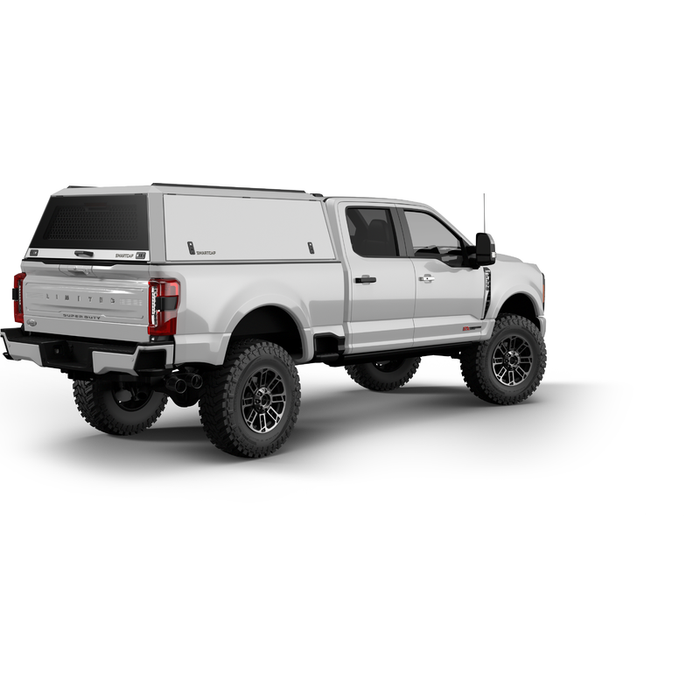 SmartCap OEM White Truck Bed Cap EDGE Commercial Series w/ Vertical Locks Model EC0336-WN