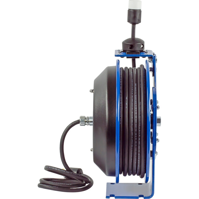 Coxreels EZ-PC Series Safety System Spring Driven Cord Reel 12 AWG x 50 ft. Single Receptacle SJO Cord - 600V 25 Amp - Cord Included Model EZ-PC13-5012-A