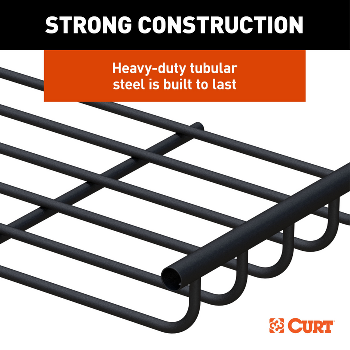 CURT 6 sq. ft. Black Steel Roof Rack Cargo Carrier Extension Model 18124