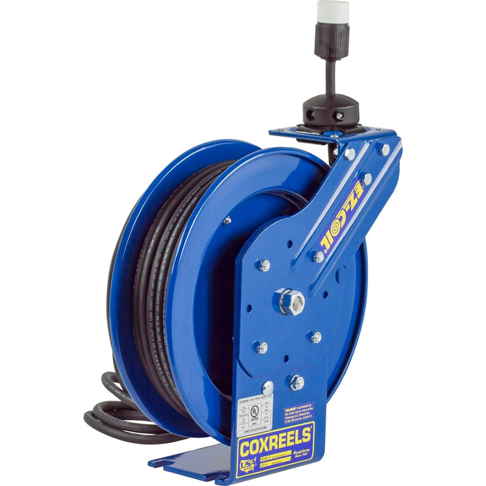 Coxreels EZ-PC Series Safety System Spring Driven Cord Reel 16 AWG x 50 ft. Single Receptacle - 600V 25 Amp - Cord Included Model EZ-PC13-5016-A