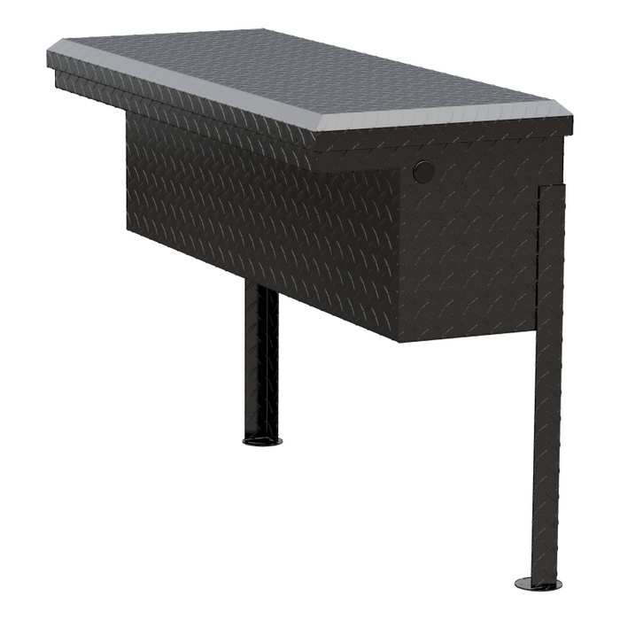UWS Gloss Black Aluminum 36" Truck Side Tool  Box - Low Profile Model TBSM-36-LP-BLK