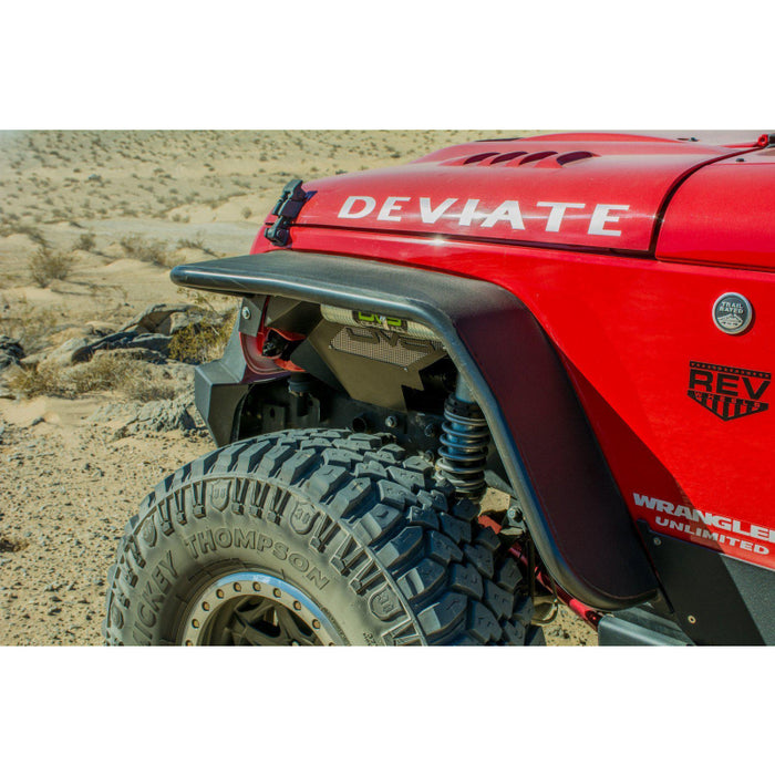 DV8 Offroad 2007-2018 Jeep Wrangler JK JKU Wide Fender Flares Front and Rear Model FENDB-02