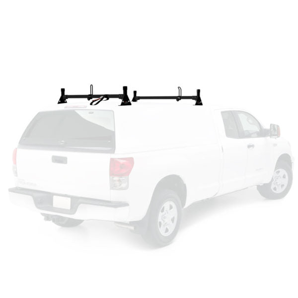 Vantech 2-Bar Black Aluminum 42"- 46" (W) Universal Pickup Topper/Cap Ladder Rack System Model H1093B