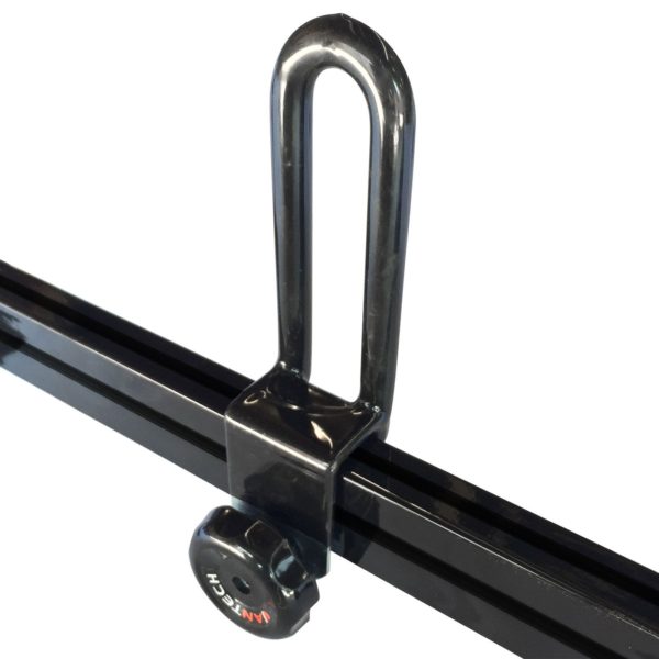 Vantech 2-Bar Black Aluminum 56"- 60" (W) Ladder Rack System Universal Midsize Van Model H2099B