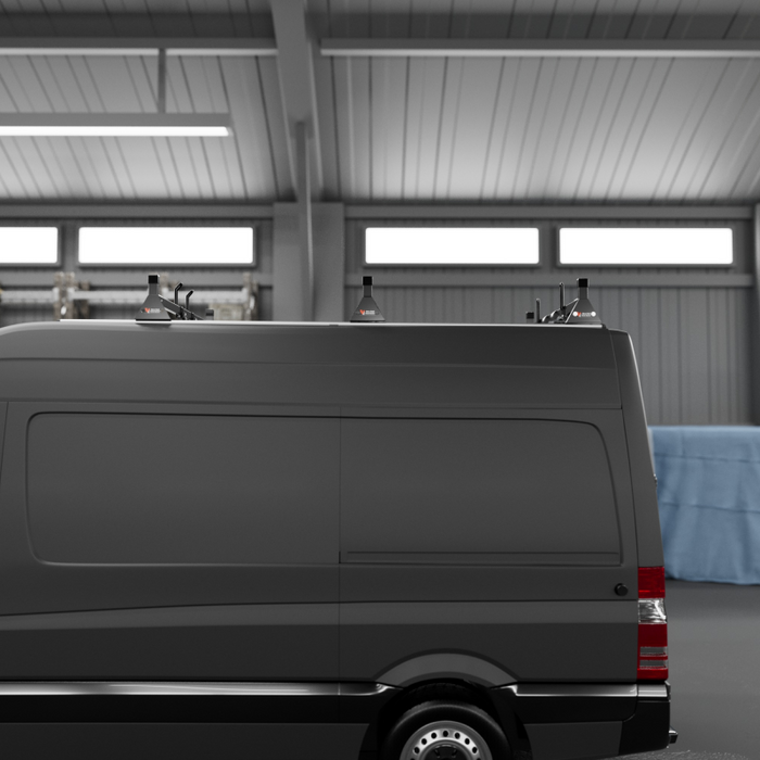 Vantech 3-Bar Black Aluminum Ladder Rack System Mercedes Sprinter 2007-current High Roof Model H2666B