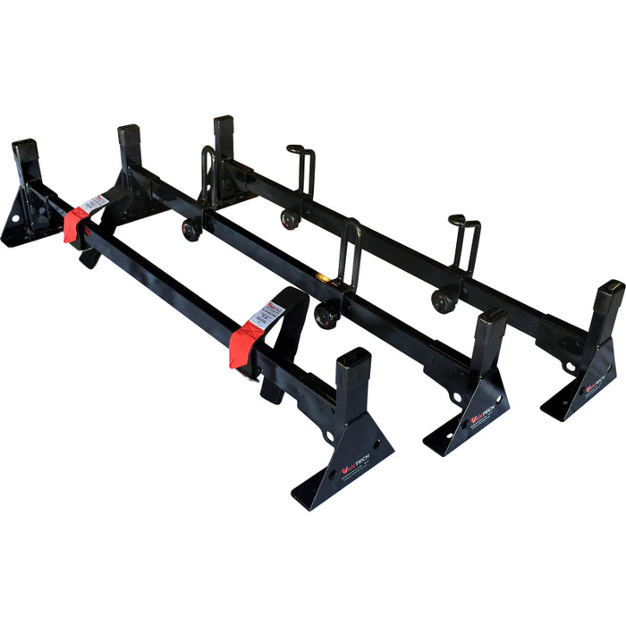 Vantech 3-Bar Black Aluminum Clamp-On Ladder Rack System Mercedes Sprinter 2002-2006 High Roof Model H2157B