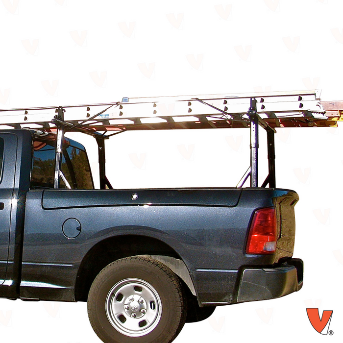 Vantech RAM 1500 / 2500 / 3500 2012-On (Ram Box Model Only) Black Aluminum 55" Ladder Rack System Factory Track Model P3510B