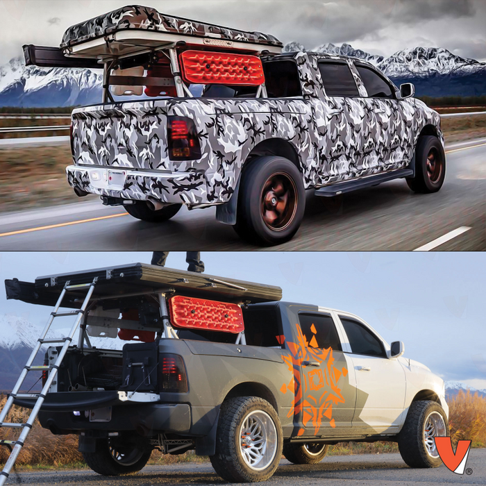 Vantech RAM 1500 / 2500 / 3500 2012-On (Ram Box Model Only) Silver Aluminum 55" Ladder Rack System Factory Track Model P3510S