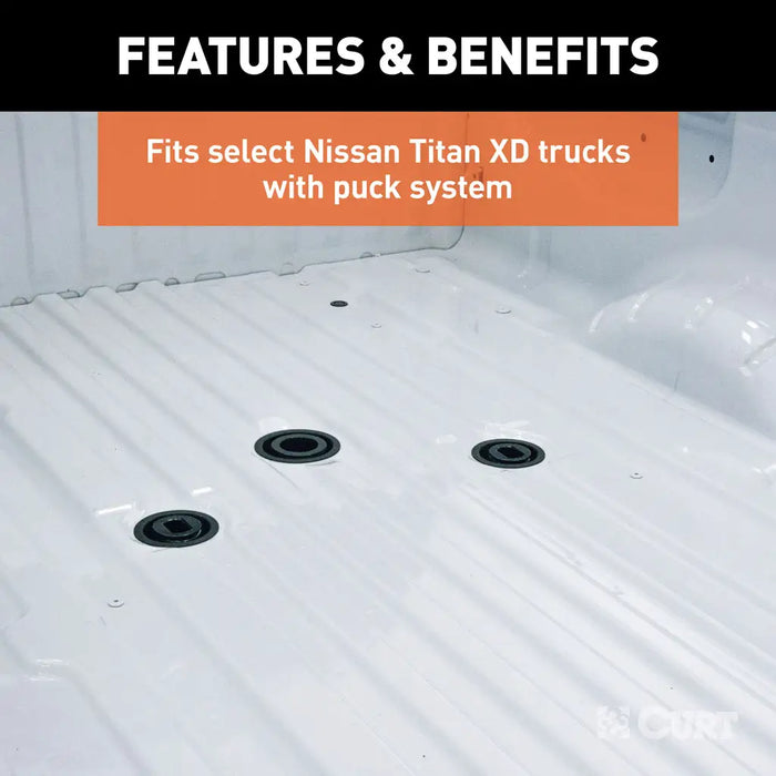 CURT E16 5th Wheel Hitch, 16,000 lbs, Select Nissan Titan XD, 8-Foot Bed Puck System Model 16071