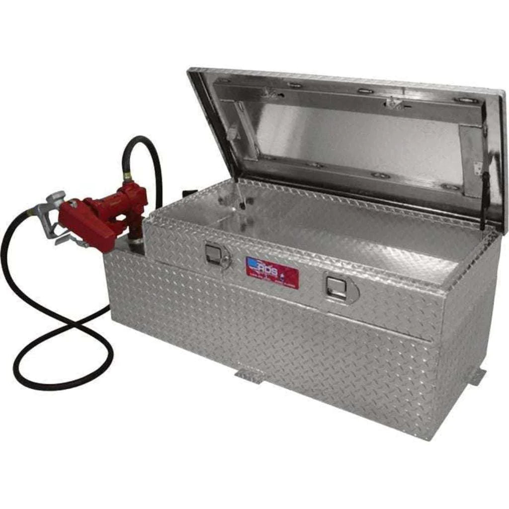 RDS 90 Gallon Transfer Tank & Toolbox Combo With 8 GPM Pump Bright Alu ...
