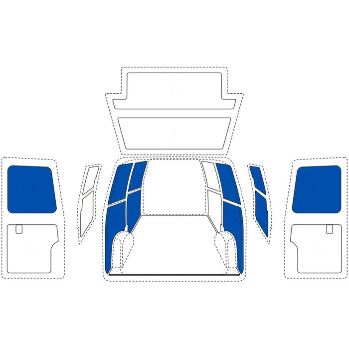 Sortimo SowaFlex Wall/Door Liners Ford Transit 148" Wheelbase Mid/High Roof Single Side Door Model 1000011570