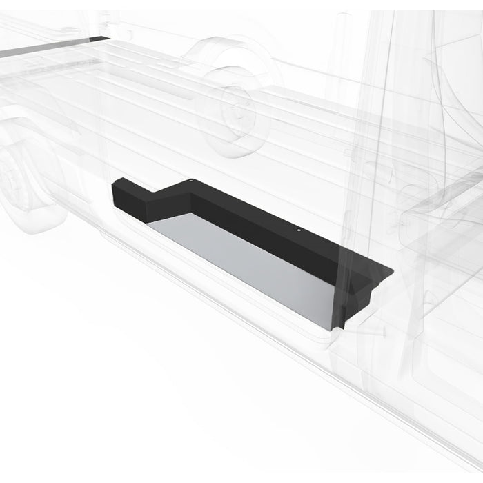LEGEND Steel Floor Threshold Set GMC Savana/Chevy Express Cargo Van (all WB lengths) w/o Lower Step - Black - Single Side Door Model 309-151-1011