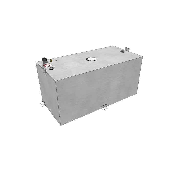 RDS 200 Gallon Rectangular Transfer Tank Mill Finish Aluminum (Diesel ...
