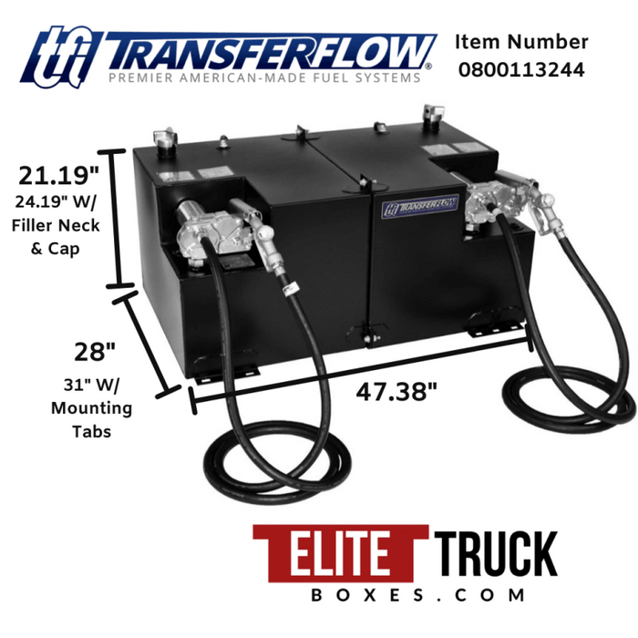 Transfer Flow 50/50 Gallon Split Fuel Transfer Tank System Diesel or Gasoline Model 0800113244