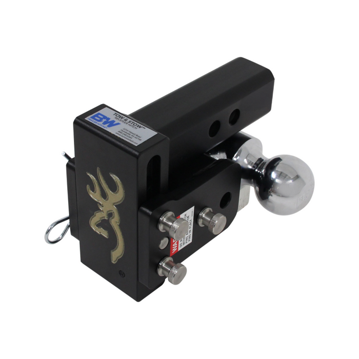 B&W Trailer Hitches Dual Ball Mount Hitches 2" Adj Ball Mount 3" Drop/3-1/2" Rise, Browning™ Model TS10033BB