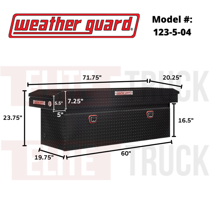 Weather Guard Crossover Tool Box Gloss Black Aluminum Full Size Deep Model # 123-5-04