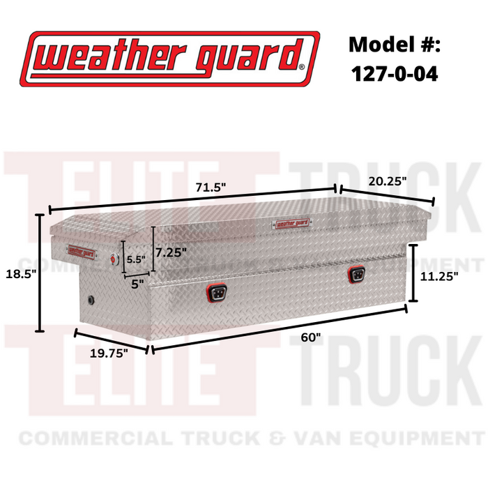Weather Guard Crossover Tool Box Bright Aluminum Full Size Standard Model # 127-0-04