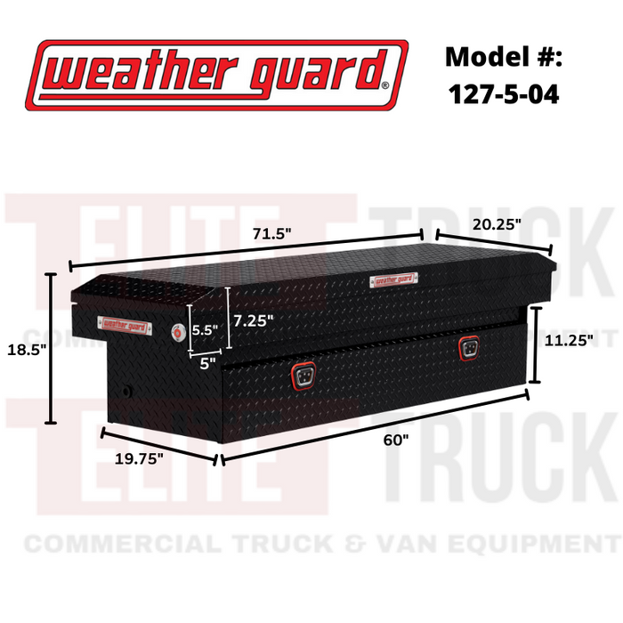 Weather Guard Crossover Tool Box Gloss Black Aluminum Full Standard Model # 127-5-04