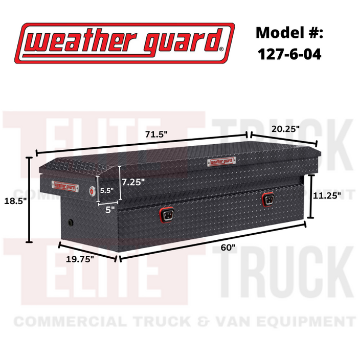 Weather Guard Crossover Tool Box Gray Aluminum Full Standard Model # 127-6-04