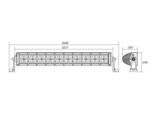 Buyers Products 22 Inch 10,800 Lumen LED Clear Combination Spot-Flood Light Bar Model 1492162