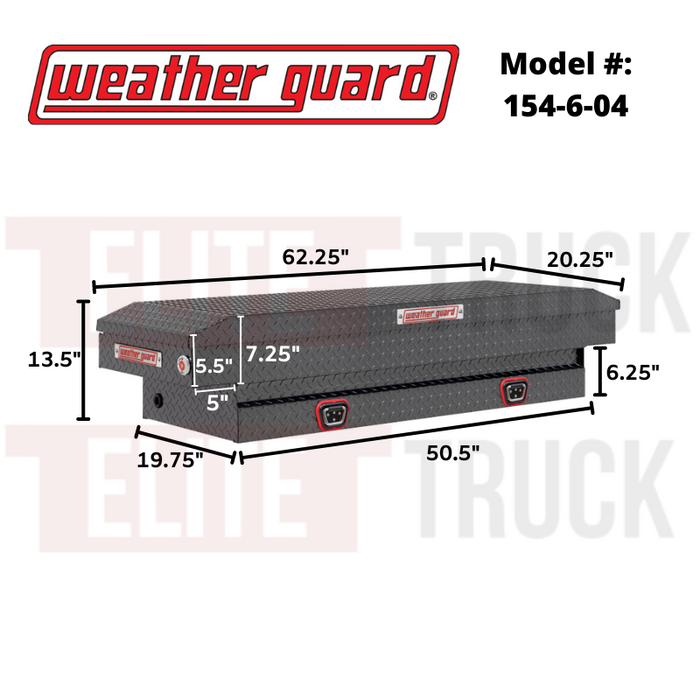Weather Guard Crossover Tool Box Gray Aluminum Midsize Model # 154-6-04