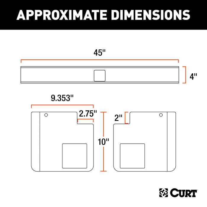 CURT Class 5 Weld-On Trailer Hitch, 2-Inch Receiver, 15,000 lbs. 3