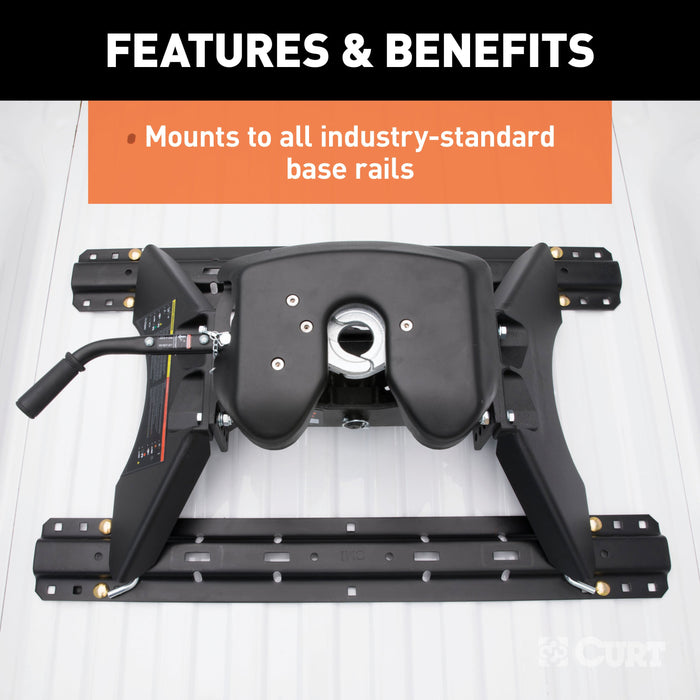 CURT A25 5th Wheel Hitch, 25,000 lbs Model 16180