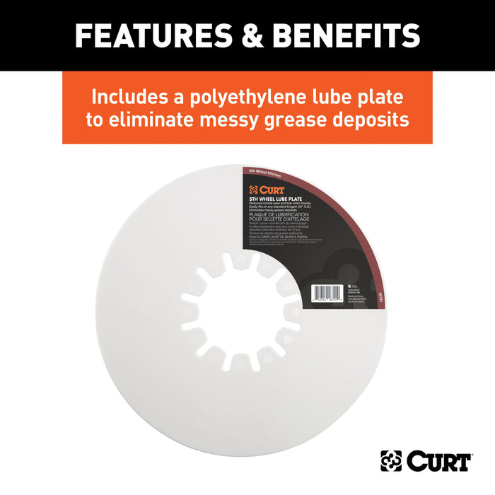 CURT E16 5th Wheel Slider Hitch for Short Bed Trucks, 16,000 lbs Model 16516