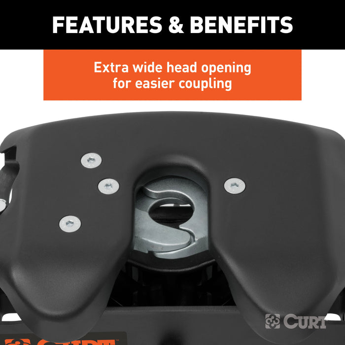 CURT A16 5th Wheel Hitch Head Only, Legs or Roller Required, 16,000 lbs Model 16520