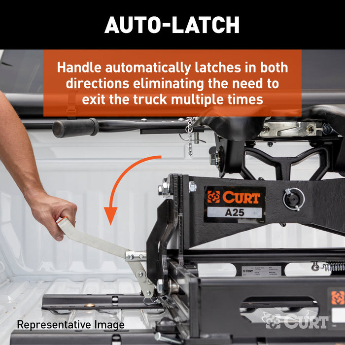 CURT S20 Sliding 5th Wheel Hitch for Short Bed Trucks, 20,000 lbs (Head Required) Model 16564
