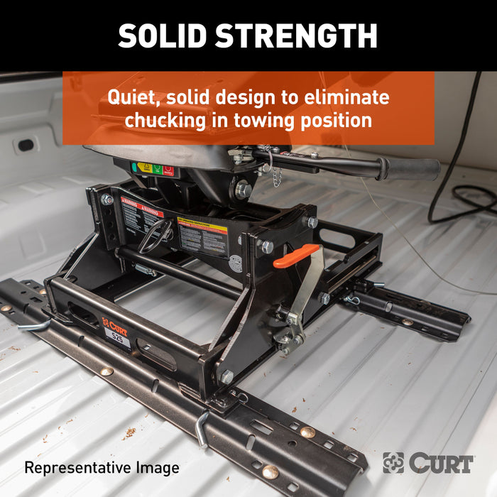 CURT S20 Sliding 5th Wheel Hitch for Short Bed Trucks, 20,000 lbs (Head Required) Model 16564