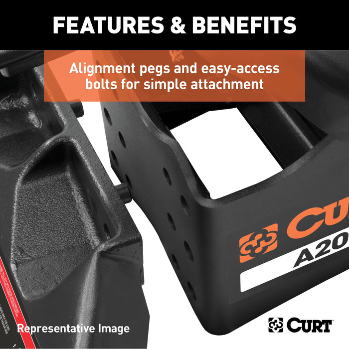 CURT A25 5th Wheel Hitch Head Only, Legs or Roller Required, 25,000 lbs Model 16580