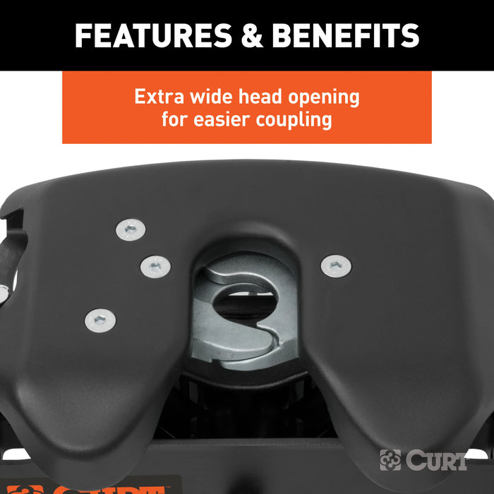 CURT A25 5th Wheel Hitch Head Only, Legs or Roller Required, 25,000 lbs Model 16580