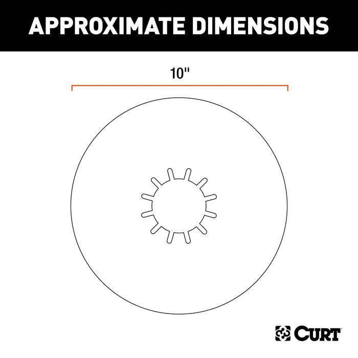 CURT 5th Wheel Hitch Lube Plate, 10-Inch Diameter Model 16721