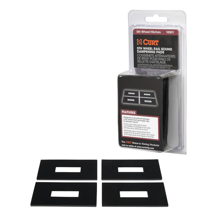 CURT 5th Wheel Rail Sound Dampening Pads, 4-Pack Model 16901