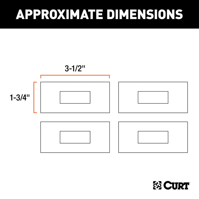 CURT 5th Wheel Rail Sound Dampening Pads, 4-Pack Model 16901