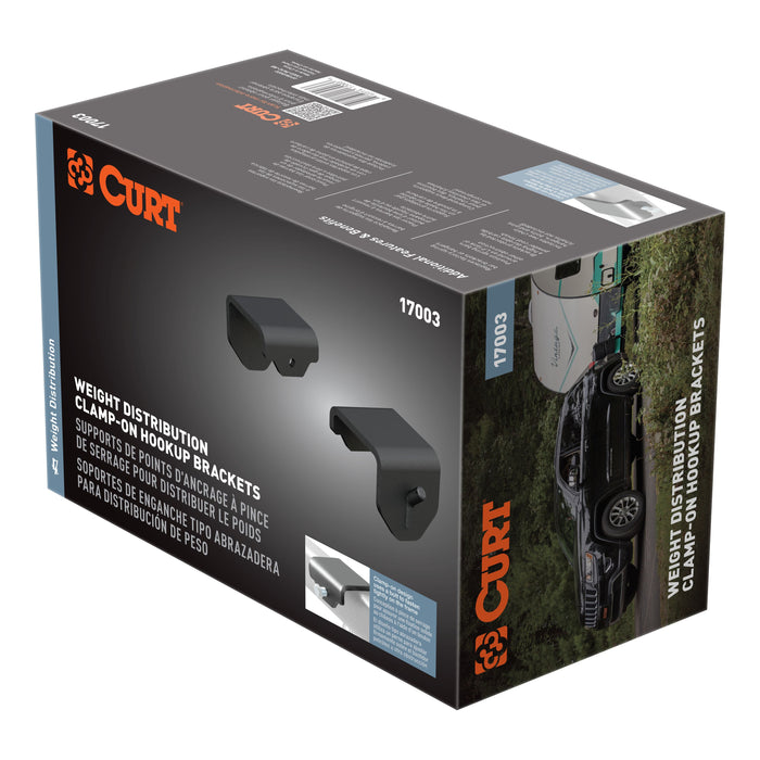 CURT Weight Distribution Hitch Clamp-On Hookup Brackets Model 17003